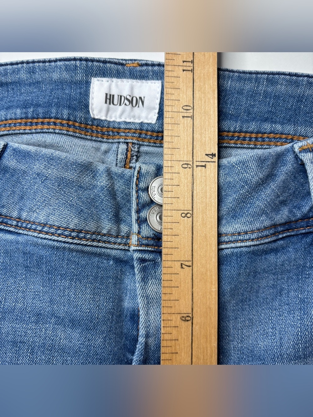 Hudson Collin Ankle Bootcut Jeans Women’s 31 Light Wash Stretch Denim inseam 29” - Picture 16 of 16